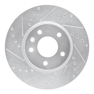 R1 11-25 Buick Encore GX Front Left Drilled & Slotted Silver Brake Rotor