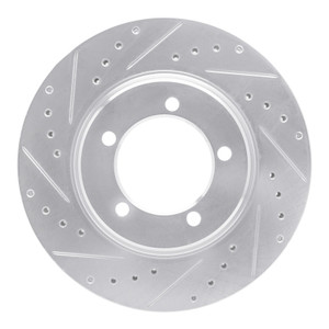 R1 67-70 Chevrolet BEL AIR Front Left Drilled & Slotted Silver Brake Rotor