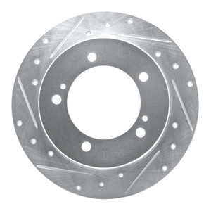 R1 83-98 Chevrolet Tracker Front Right Drilled & Slotted Silver Brake Rotor