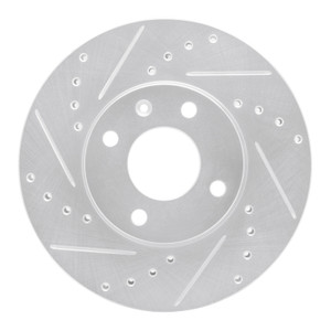 R1 16-22 Chevrolet SPARK (USA/Canada) Front Left Drilled & Slotted Silver Brake Rotor