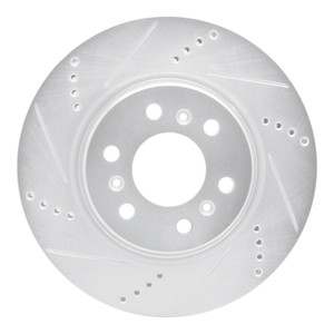 R1 06-09 Buick TERRAZA Front Left Drilled & Slotted Silver Brake Rotor
