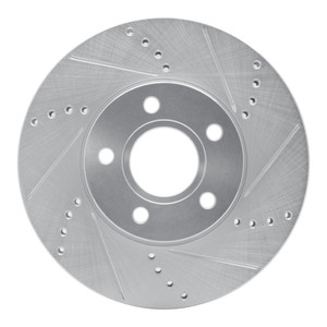 R1 12-18 Ford C-MAX Front Right Drilled & Slotted Silver Brake Rotor
