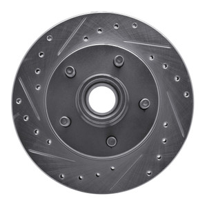 R1 86-92 Ford Explorer Front Left Drilled & Slotted Silver Brake Rotor