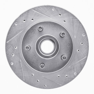 R1 91-94 Ford Explorer Front Right Drilled & Slotted Silver Brake Rotor