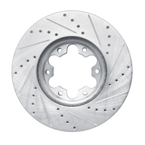 R1 20-25 Ford Transit-150 Front Left Drilled & Slotted Silver Brake Rotor