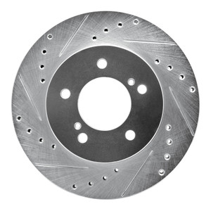 R1 93-02 Mercury Villager Front Left Drilled & Slotted Silver Brake Rotor