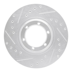 R1 86-95 Dodge Raider Front Left Drilled & Slotted Silver Brake Rotor