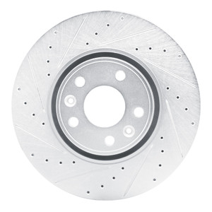 R1 10-17 Renault SAFRANE (Mexico) Front Left Drilled & Slotted Silver Brake Rotor