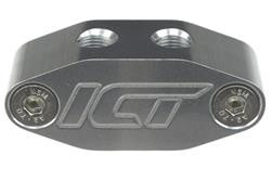 ICT Billet Dual Outlet Oil Feed 90 Degree Adapter Plates for 1998-2015 CAMARO - 551533