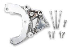 Holley A/C Accessory Drive Bracket - LS - Fits R4 Compressor - Passenger Side - Polished - 20-133P