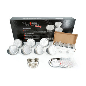 BTR Piston Set - Gen III/IV LS -  3.800" Bore - 4.000" Stroke - 6.098" Rod - 8CC Dish - BTRP363098DS8-8