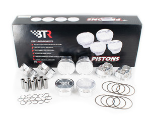 BTR CP Piston & Ring Set - Gen III Hemi - 4.090" Bore - 4.050" Stroke - 6.125" Rod - 12CC Dish - BTRCP-HEMI40901125-DSH-8