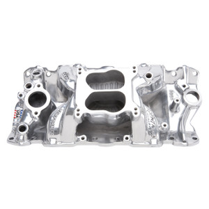 Performer Air-Gap Intake Manifold for 1955-86 Small-Block Chevy, Polished Finish (26011)