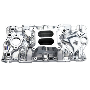 Performer EPS Intake Manifold for 1955-86 Small-Block Chevy, Polished Finish (27011)