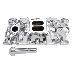 Performer EPS Manifold w/Oil Fill Tube for Small-Block Chevy, EnduraShine Finish (27034)