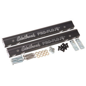 Fuel Injection Fuel Rail #3627, -6 AN Black Anodized For Chevrolet Small-Block (3627)