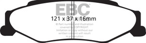 EBC Racing 01-13 Chevrolet Corvette C5/C6 5.7L/6.0L/6.2L Rear SR-11 Sintered Race Brake Pads