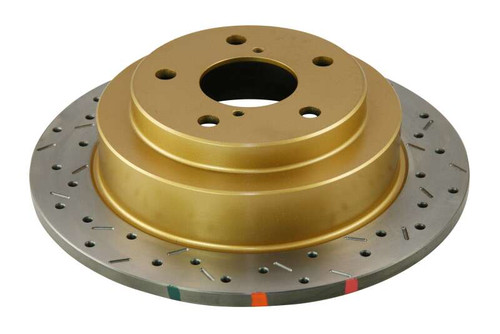 DBA 02-06 WRX / 98-07 Impreza 2.5L RS Rear Drilled & Slotted 4000 Series Rotor