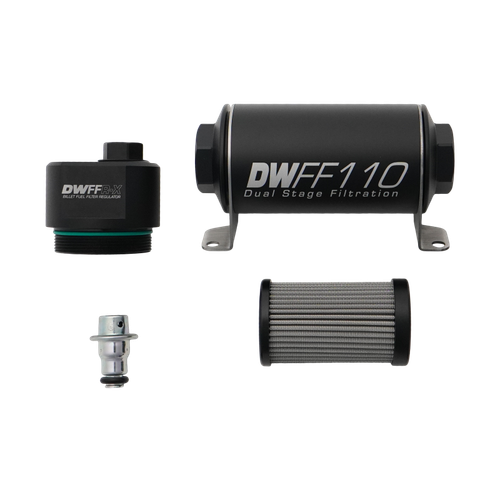 DeatschWerks DWFFR-X 110mm Billet Fuel Filter Regulator - 10 Micron