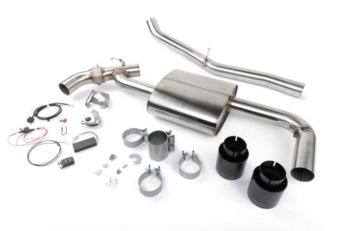 Dinan 17-24 Mini Cooper Clubman/Countryman S ALL4 (F54/F60) Valved Axleback Exhaust - Black Tips