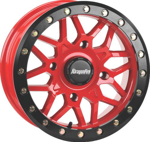 DragonFire Racing Typhon Wheel 15X6 4/137 5+1 +40 R Machined Red