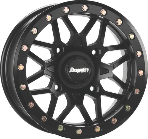 DragonFire Racing Typhon Wheel 15X10 4/137 5+5 +0 Machined Black