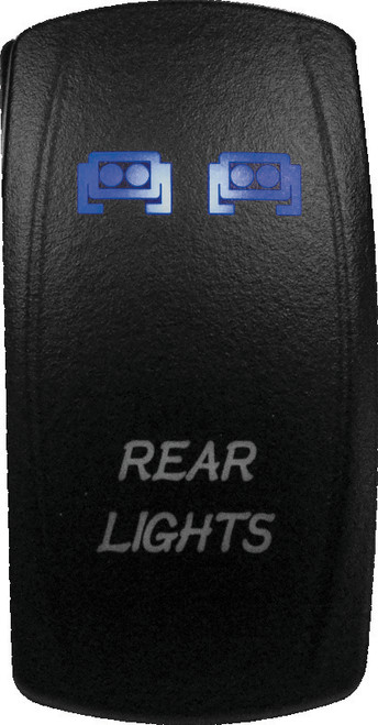 DragonFire Racing Lighted Switch Rear Light On/Off Blue