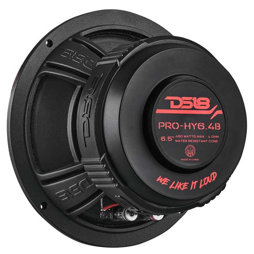 DS18 6.5in 225 Watts RMS 4 ohm Mid-Range Loudspeaker w/ Water Resistant Cone