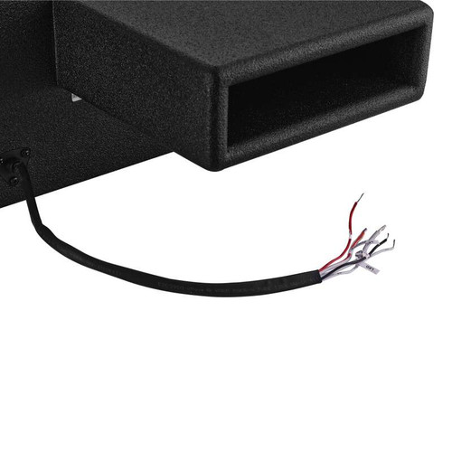 DS18 Polaris RZR 10in Subwoofer Enclosure w/EXL-X10.2D Subwoofer- Black Finish- Acrylic Window- LED