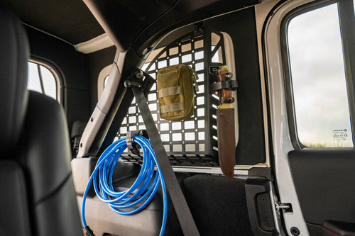 DV8 Offroad 18-25 Jeep Wrangler (JL) 4-Door Rear Window Pocketed Molle Panels