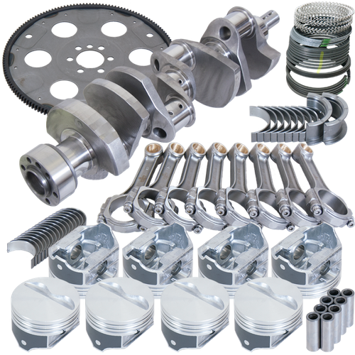 Eagle Chevy 350 1Pc 3.750in Crank 5.700in I-Beam Rods 4.000in Pistons 153 Tooth FP Balanced Assembly