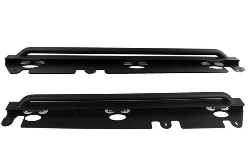 Fishbone Offroad 07-18 Jeep Wrangler JK 4 Door Rubicon Steel Rock Slider - Black Textured Powdercoat