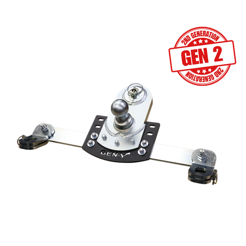 Gen-Y 20-24 GM Short/Long Bed GoosePuck II 5in Offset Ball Puck Mount 25K TW w/Safety Chain Anchors