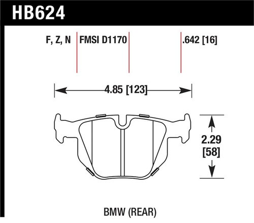 Hawk 06 BMW 330i/330xi / 07-09 335i / 07-08 335xi / 09 335d / 08-09 328i HPS Street Rear Brake Pads