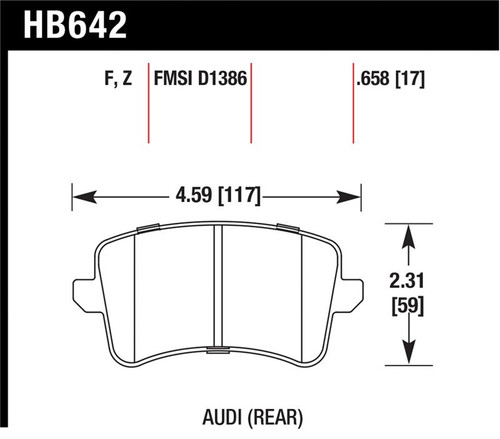 Hawk 09-10 Audi A4/A4 Quattro/A5 Quattro/Q5/S5 / 10 S4 HPS Street Rear Brake Pads