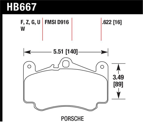 Hawk 02-05 Porsche 911 Carrera 4 Turbo Look/Carrera 4S Front HPS Street Brake Pads