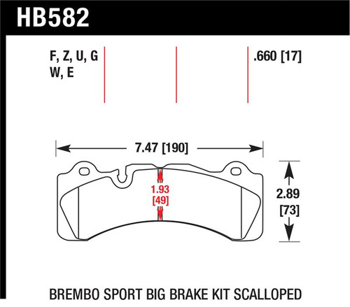 Hawk Brembo Scallped DTC-60 Race Brake Pads