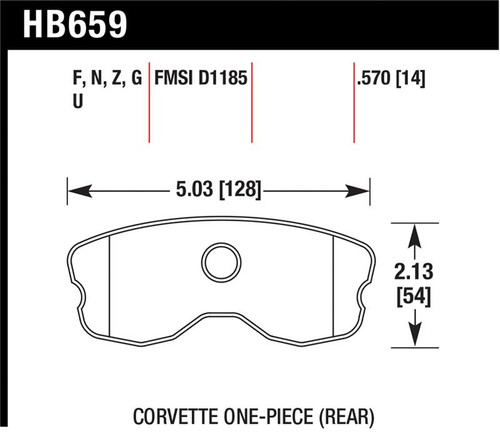 Hawk 10-12 Chevrolet Corvette Grand Sport / 06-12 Corvette Z06 Rear DTC-60 Race Brake Pads
