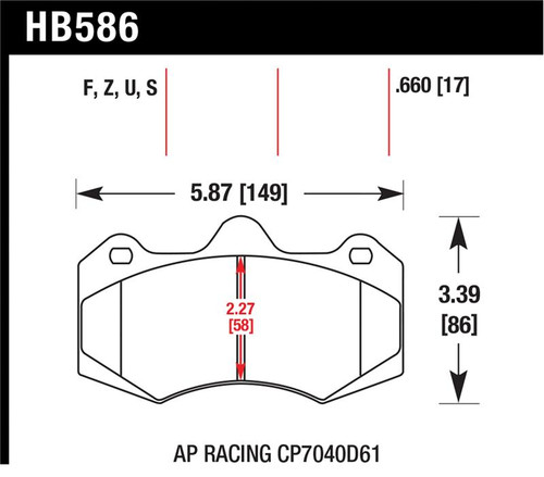 Hawk AP Racing CP7040 DTC-70 Race Brake Pads