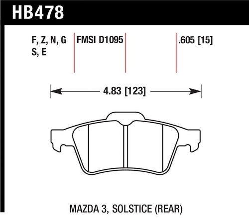 Hawk 13-14 Ford Focus ST / Mazda/ Volvo Performance Ceramic Street Rear Brake Pads