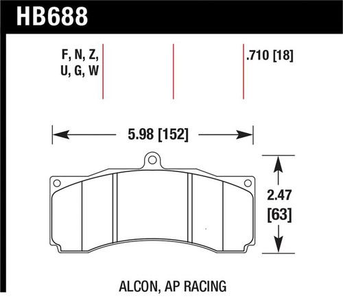 Hawk DTC-70 Universal Performance Compound Racing Brake Pads