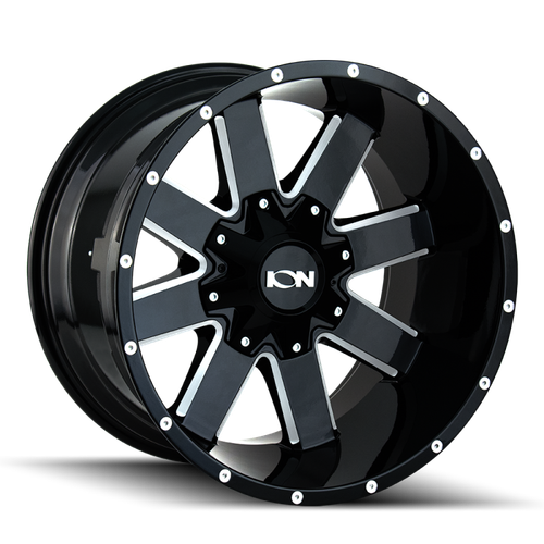 ION Type 141 20x10 / 8x180 BP / -19mm Offset / 124.1mm Hub Gloss Black Milled Wheel