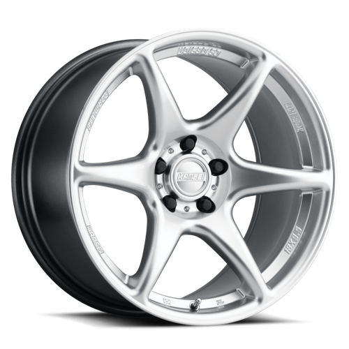 Kansei K11S Tandem 15x8in / 4x100 BP / 0mm Offset / 73.1mm Bore - Hyper Silver Wheel Machined Lip