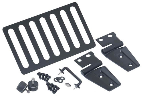 Kentrol 07-18 Jeep Wrangler JK Hood Kit Without Hood Catch - Textured Black
