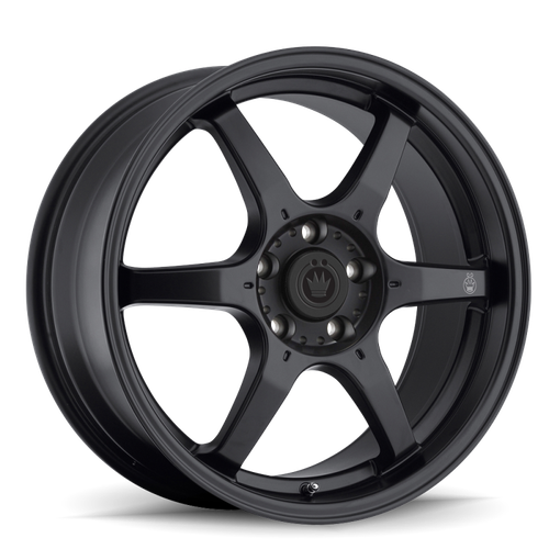 Konig Backbone 15x6.5 4x100 ET38 Matte Black Milling Logo on Spoke