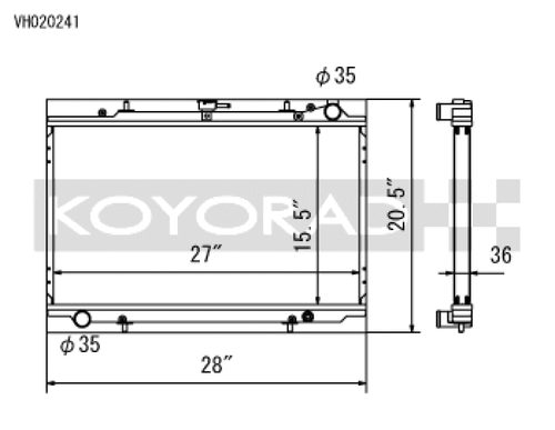 Koyo 90-96 Nissan 300ZX 3.0L Non Turbo MT Radiator
