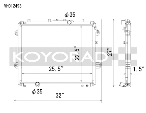 Koyo 10-20 Toyota 4Runner 4.0L V6 (5th Gen) Aluminum Radiator - Off-Road Use Only