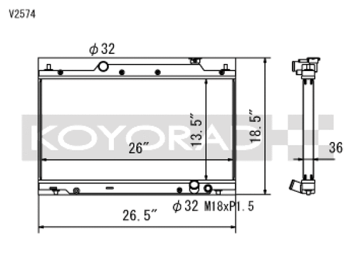 Koyo 02-05 Honda Civic Si 2.0L EP3 (MT) Radiator