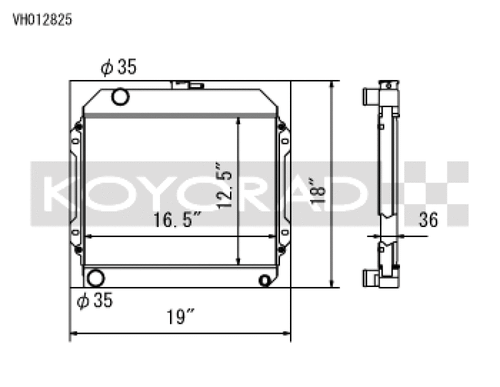 Koyo 71-74 Toyota Corolla 1.6L TE27/TE28/TS21 Manual Radiator