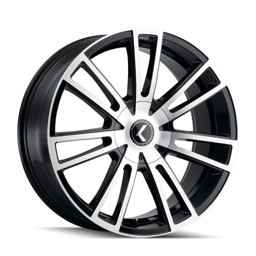 Kraze KR183 Spectra 22x8.5 / 5x114.3/120 BP / 38mm Offset / 74.1mm Hub Gloss Black Machined Wheel